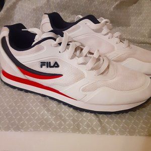 Fila Womens Sports Sneakers (White, Red and Blue)